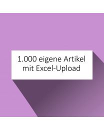 1000 eigene Artikel inkl. Excel-Upload